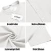 imageCOOFANDY Mens Casual Henley Shirts Band Collar Short Sleeve TShirts Summer Stylish Beach Hippie ShirtWhite