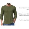 imageCOOFANDY Mens Henley Shirts Long Sleeve Lightweight Buttons TShirts Casual Basic Pullover TopArmy Green