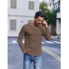 imageCOOFANDY Mens Henley Shirts Long Sleeve Lightweight Buttons TShirts Casual Basic Pullover TopBrown