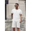 imageCOOFANDY Mens Short Sleeve Henley TShirtWhite