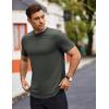 imageCOOFANDY Mens T Shirts Casual Short Sleeve Cotton Tee Shirts Hipster Hip Hop Longline TShirt Basic Summer Tops3 Pack Black Dark Grey  Army Green