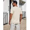 imageCOOFANDY Mens TShirts Short Sleeve Plain Tshirts Casual Crew Neck Basic T Shirt Soft Cooling Fitted Stretch Tee ShirtsBeige