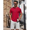 imageCOOFANDY Mens TShirts Short Sleeve Plain Tshirts Casual Crew Neck Basic T Shirt Soft Cooling Fitted Stretch Tee ShirtsRed