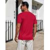 imageCOOFANDY Mens TShirts Short Sleeve Plain Tshirts Casual Crew Neck Basic T Shirt Soft Cooling Fitted Stretch Tee ShirtsRed