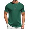imageCOOFANDY Mens TShirts Short Sleeve Plain Tshirts Casual Crew Neck Basic T Shirt Soft Cooling Fitted Stretch Tee ShirtsGreen