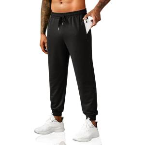 imageCOOFANDY Mens Sweatpants Joggers Workout Casual Athletic Gym Pants Lightweight Elastic Wasit Sweatpants with PocketsBlack