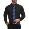 imageCOOFANDY Mens Dress Shirts Long Sleeve Business Shirts Stain Shield Mens Button Down ShirtBlack