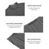 image:imageCOOFANDY Mens 2 Piece Cotton Sets Casual Short Sleeve Henley Shirts and Beach Pants with Pockets Summer Vacation OutfitsDark Grey