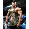image:imageCOOFANDY Mens 3 Pack Quick Dry Workout Tank Top Gym Muscle Tee Fitness Bodybuilding Sleeveless T ShirtFlagblackGreen