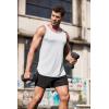 image:imageCOOFANDY Mens 3 Pack Quick Dry Workout Tank Top Gym Muscle Tee Fitness Bodybuilding Sleeveless T ShirtWhite1 Pack