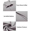 image:imageCOOFANDY Mens Casual Textured Short Sleeve Button Down Summer Beach ShirtLight Gray