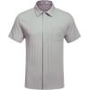 image:imageCOOFANDY Mens Casual Textured Short Sleeve Button Down Summer Beach ShirtLight Gray