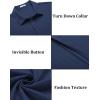 image:imageCOOFANDY Mens Casual Textured Short Sleeve Button Down Summer Beach ShirtNavy Blue