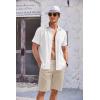 image:imageCOOFANDY Mens Casual Textured Short Sleeve Button Down Summer Beach ShirtWhite
