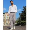 image:imageCOOFANDY Mens Linen Pant Elastic Waist Linen Pants Drawstring Summer Beach PantA Grey