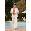 image:imageCOOFANDY Mens Linen Pant Elastic Waist Linen Pants Drawstring Summer Beach PantA Linen Khaki