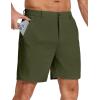 image:imageCOOFANDY Mens Stretch Golf Shorts 7 Lightweight Casual Hiking Shorts Summer Athletic Work Dress Hybrid ShortsArmy Green