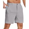 image:imageCOOFANDY Mens Stretch Golf Shorts 7 Lightweight Casual Hiking Shorts Summer Athletic Work Dress Hybrid ShortsLight Grey