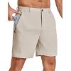 image:imageCOOFANDY Mens Stretch Golf Shorts 7 Lightweight Casual Hiking Shorts Summer Athletic Work Dress Hybrid ShortsLight Khaki