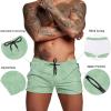 image:imageCOOFANDY Mens Swim Trunk Quick Dry Swimwear Mesh Lining Bathing Suit Swimsuit Board Beach Sport ShortLight Green Leaves