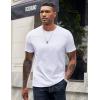 image:imageCOOFANDY Mens TShirts 100 Cotton Crewneck Short Sleeve Tees Casual Plain ShirtsAll White