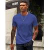 image:imageCOOFANDY Mens TShirts 100 Cotton Crewneck Short Sleeve Tees Casual Plain ShirtsBlue