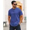 image:imageCOOFANDY Mens TShirts 100 Cotton Crewneck Short Sleeve Tees Casual Plain ShirtsBlue