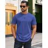 image:imageCOOFANDY Mens TShirts 100 Cotton Crewneck Short Sleeve Tees Casual Plain ShirtsBlue