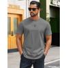 image:imageCOOFANDY Mens TShirts 100 Cotton Crewneck Short Sleeve Tees Casual Plain ShirtsDark Grey