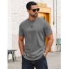 image:imageCOOFANDY Mens TShirts 100 Cotton Crewneck Short Sleeve Tees Casual Plain ShirtsDark Grey