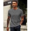 image:imageCOOFANDY Mens TShirts 100 Cotton Crewneck Short Sleeve Tees Casual Plain ShirtsDark Grey