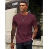 image:imageCOOFANDY Mens TShirts 100 Cotton Crewneck Short Sleeve Tees Casual Plain ShirtsDark Red