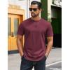 image:imageCOOFANDY Mens TShirts 100 Cotton Crewneck Short Sleeve Tees Casual Plain ShirtsDark Red