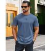 image:imageCOOFANDY Mens TShirts 100 Cotton Crewneck Short Sleeve Tees Casual Plain ShirtsGrey Blue