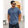 image:imageCOOFANDY Mens TShirts 100 Cotton Crewneck Short Sleeve Tees Casual Plain ShirtsGrey Blue