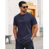image:imageCOOFANDY Mens TShirts 100 Cotton Crewneck Short Sleeve Tees Casual Plain ShirtsNavy