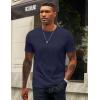 image:imageCOOFANDY Mens TShirts 100 Cotton Crewneck Short Sleeve Tees Casual Plain ShirtsNavy
