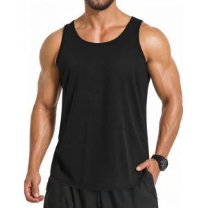 image:imageCOOFANDY Mens 3 Pack Quick Dry Workout Tank Top Gym Muscle Tee Fitness Bodybuilding Sleeveless T ShirtBlack1 Pack