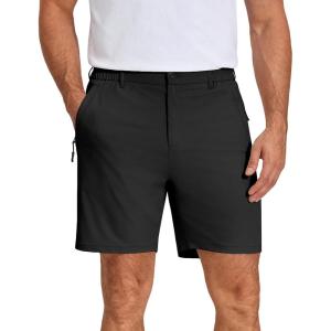 image:imageCOOFANDY Mens Stretch Golf Shorts 7 Lightweight Casual Hiking Shorts Summer Athletic Work Dress Hybrid ShortsBlack