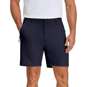 image:imageCOOFANDY Mens Stretch Golf Shorts 7 Lightweight Casual Hiking Shorts Summer Athletic Work Dress Hybrid ShortsNavy Blue