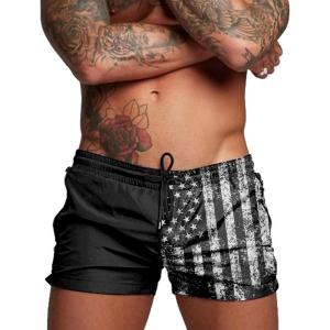 image:imageCOOFANDY Mens Swim Trunk Quick Dry Swimwear Mesh Lining Bathing Suit Swimsuit Board Beach Sport ShortBlack American Flag