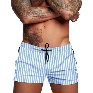 image:imageCOOFANDY Mens Swim Trunk Quick Dry Swimwear Mesh Lining Bathing Suit Swimsuit Board Beach Sport ShortBlue White Stripe
