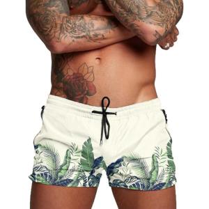 image:imageCOOFANDY Mens Swim Trunk Quick Dry Swimwear Mesh Lining Bathing Suit Swimsuit Board Beach Sport ShortGreen Leaves