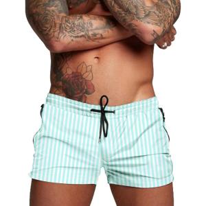 image:imageCOOFANDY Mens Swim Trunk Quick Dry Swimwear Mesh Lining Bathing Suit Swimsuit Board Beach Sport ShortGreen White Stripe