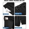 image:imageCOOFANDY 2 in 1 Mens Swim Trunks 7 Inch Quick Dry Board Shorts Beach Swim Shorts Bathing Suit with Compression LinerBlack