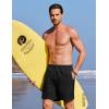 image:imageCOOFANDY 2 in 1 Mens Swim Trunks 7 Inch Quick Dry Board Shorts Beach Swim Shorts Bathing Suit with Compression LinerBlack