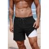 image:imageCOOFANDY 2 in 1 Mens Swim Trunks 7 Inch Quick Dry Board Shorts Beach Swim Shorts Bathing Suit with Compression LinerBlack