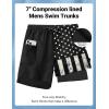 image:imageCOOFANDY 2 in 1 Mens Swim Trunks 7 Inch Quick Dry Board Shorts Beach Swim Shorts Bathing Suit with Compression LinerBlack American Flag