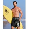 image:imageCOOFANDY 2 in 1 Mens Swim Trunks 7 Inch Quick Dry Board Shorts Beach Swim Shorts Bathing Suit with Compression LinerBlack American Flag