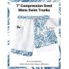 image:imageCOOFANDY 2 in 1 Mens Swim Trunks 7 Inch Quick Dry Board Shorts Beach Swim Shorts Bathing Suit with Compression LinerDeep Blue Plam Leaf